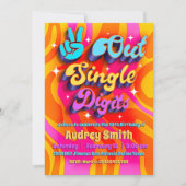 Invitation Paix dehors chiffres uniques j'ai 10 (Devant)