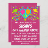 Invitation Paix et Amour. Soirée Thématique 60's. (Devant / Derrière)