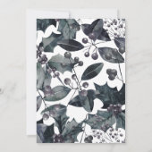 Invitation Paix et Espoir Bleu Botanique Rustique vacances (Dos)