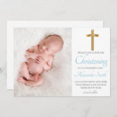 Invitation Paix et joyeux baptême (Devant / Derrière)