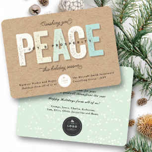 Invitation Paix, Joie Et Prospérité Audacieuse Typographie Af
