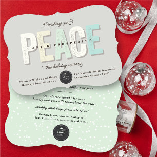 Invitation Paix, Joie Et Prospérité Audacieuse Typographie Af