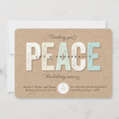 Invitation Paix, Joie Et Prospérité Audacieuse Typographie Af (Devant)