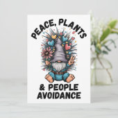 Invitation Paix, Plantes et évitement des personnes (Debout devant)