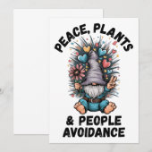 Invitation Paix, Plantes et évitement des personnes (Devant / Derrière)