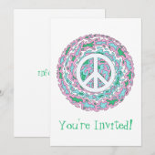 Invitation Paix Psychedelique (Devant / Derrière)