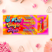 Invitation Paix Simple Chiffre J'ai 10 Ans Billet