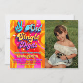 Invitation Paix Simple Chiffres 10 avec Photo (Devant)