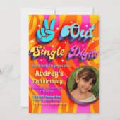 Invitation Paix Simple Chiffres Im 10 avec Photo (Devant)