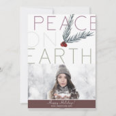 Invitation PAIX SUR LA TERRE Moderne Propre Minimal Vacances  (Devant)