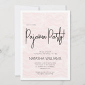 Invitation Pajama Bachelorette Pastel Pink Chic (Devant)