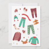 Invitation Pajama Fête de Noël (Dos)