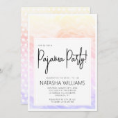 Invitation Pajama Party Colorful Pastel Élégant (Devant / Derrière)