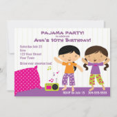 Invitation Pajama Party for Girls (Devant)