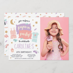 Invitation Pajama Party Girls N'importe quel âge Photo Annive