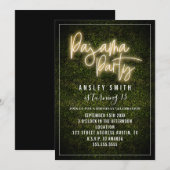 Invitation Pajama Party Neon Boxwood Anniversaire  (Devant / Derrière)
