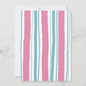 Invitation Pajama Party rose Turquoise PJ Stilettos Fête des  (Dos)