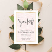 Invitation Pajama Party Stwood Bachelorette Soft Rose Stripe