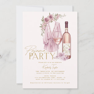 Invitation Pajama Party Stwood PJ Prosecco Fête des mariées