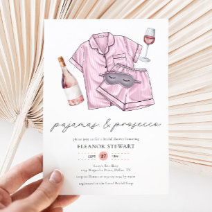 Invitation Pajama Party Stwood PJ Prosecco Fête des mariées
