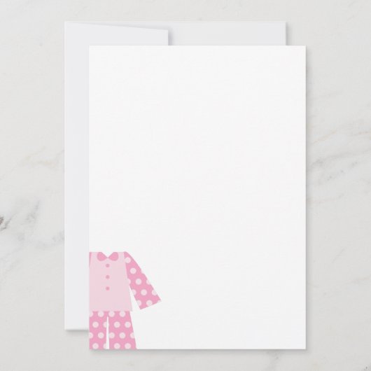 Invitation Pajama rose et or Pancake Fête d'anniversaire (Dos)