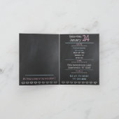 Invitation Pajama rose Llama Joueur de fête d'anniversaire (Intérieur)