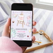 Invitation Pajamas and Paint Girls Night Birthday Party