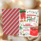 Invitation Pajamas de Noël fête d'anniversaire