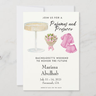 Invitation Pajamas et Procuco Bachelorette