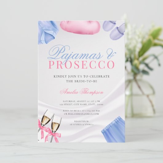 Invitation Pajamas et Procuco Bachelorette Party (Debout devant)