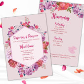 Invitation Pajamas Et Prosecco Floral Bachelorette Week-End