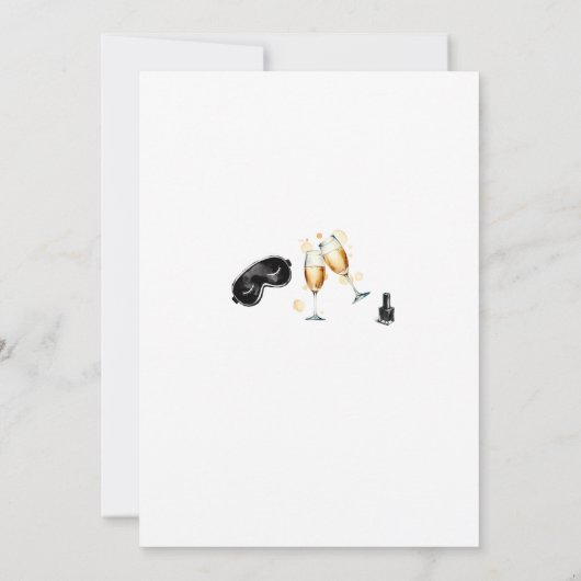 Invitation Pajamas Prosecco PJ Party Sassy Bold 30e anniversa (Dos)