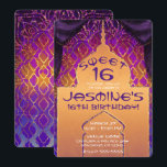 Invitation Palais d'Or Nuit Arabe Douce 16e Anniversaire<br><div class="desc">personnaliser pour tout événement</div>