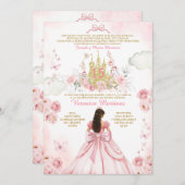 Invitation Palais Espagne rose pâle Princesse 15 Años (Devant / Derrière)