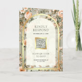 Invitation Palais Mughal de rêve Code QR Mariage Indien (Dos)