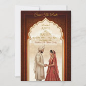 Invitation Palais Royal Indien Mariage Enregistrer La Date (Devant)