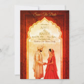 Invitation Palais Royal Indien Mariage Enregistrer La Date (Devant)