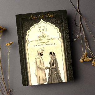 Invitation Palais Royal Indien Mariage Enregistrer La Date