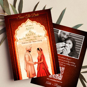 Invitation Palais Royal Indien Mariage Enregistrer La Date Co