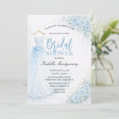 Invitation Pale Blue Bridesmaid Dress Bridal Shower (Debout devant)