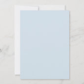 Invitation Pale Blue Floral Watercolor Cross Baptism (Dos)
