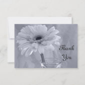 Invitation Pale Blue Tinted Daisy Merci Notes - Flat (Devant)
