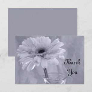 Invitation Pale Blue Tinted Daisy Merci Notes - Flat