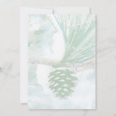 Invitation Pale Green Pine Cone Mariage (Dos)