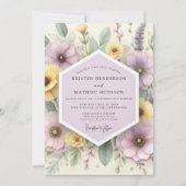 Invitation Pale Lavender Botanical Whimsy Wedding (Devant)