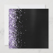 Invitation Pale Lavender Parties scintillant Black Foil 30e a (Dos)