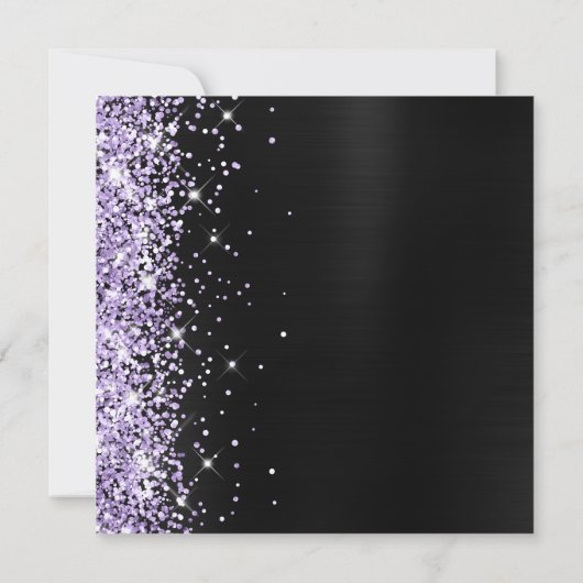Invitation Pale Lavender Parties scintillant Black Foil 30e a (Dos)