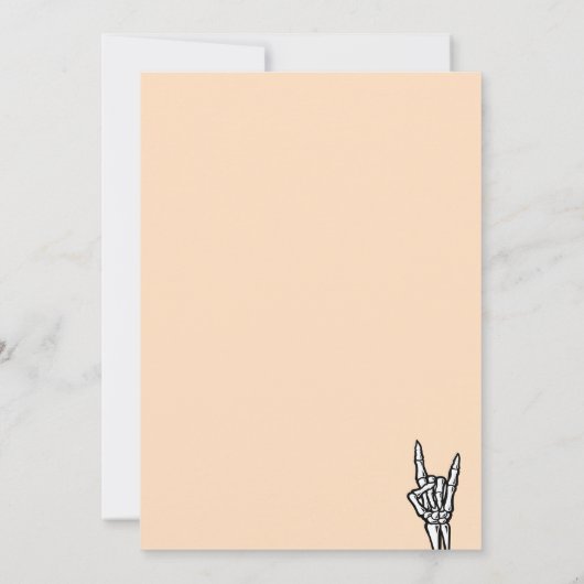 Invitation Pale Peach Bad Deux The Bone 2nd Birday Party (Dos)