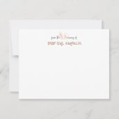 Invitation Pale Pink Bunny Ears Nursery Stationery Note Card (Devant)