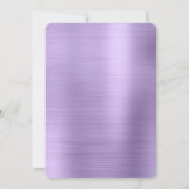 Invitation Pale Purple Foil Noir et blanc 30e anniversaire (Dos)